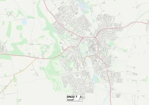 Welbeck Road Gallery: Bassetlaw DN22 7 Map