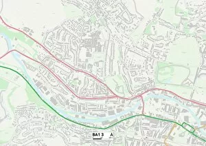 Bath and North East Somerset BA1 3 Map