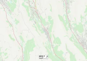 Woodfield Road Gallery: Blaenau Gwent NP23 7 Map