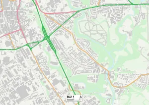 Ashbourne Avenue Gallery: Bolton BL2 1 Map
