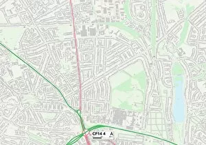 Brookside Close Gallery: Cardiff CF14 4 Map