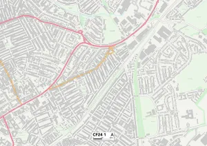 Pearl Street Gallery: Cardiff CF24 1 Map