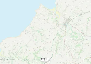 Bridgend Gallery: Ceredigion SA43 3 Map