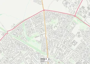 Woodfield Road Gallery: Cherwell OX26 3 Map