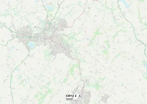 Park Lane Gallery: Cheshire East CW12 3 Map