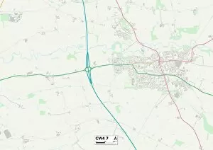 Cheshire East CW4 7 Map