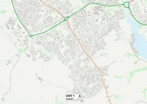 Blenheim Gardens Gallery: Cheshire West and Chester CW7 1 Map