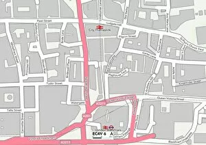 Pilgrim Street Gallery: City of London EC4V 6 Map