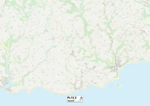 Brent Gallery: Cornwall PL13 2 Map
