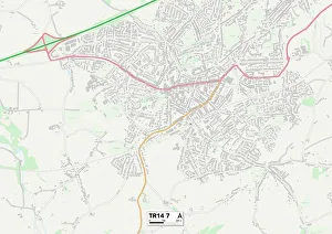 Primrose Close Gallery: Cornwall TR14 7 Map