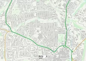 Elms Road Gallery: Darlington DL3 6 Map