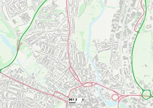 Brookside Close Gallery: Derby DE1 3 Map