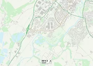 East Staffordshire DE14 3 Map