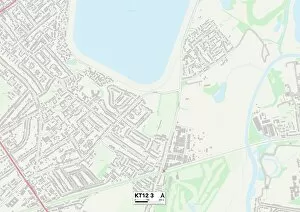 Rodney Close Gallery: Elmbridge KT12 3 Map
