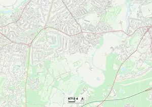 Newlands Close Gallery: Elmbridge KT12 4 Map