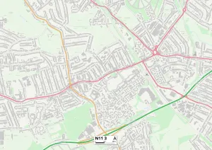 Firs Avenue Gallery: Enfield N11 3 Map