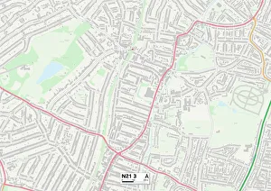 Avondale Road Gallery: Enfield N21 3 Map