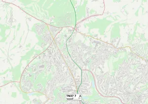 UK Maps Gallery: Hastings TN37 7 Map