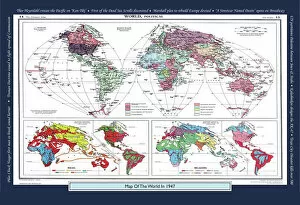 World Maps Collection: Historical World Events map 1947 US version