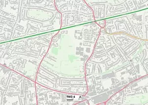 Tennyson Road Gallery: Hounslow TW3 4 Map