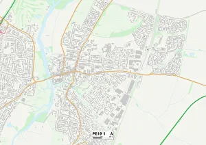 Shaftesbury Avenue Gallery: Huntingdonshire PE19 1 Map