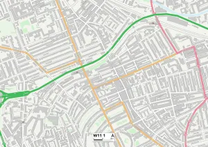 UK Maps Gallery: Kensington and Chelsea W11 1 Map