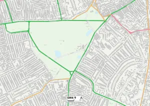 Elms Road Gallery: Lambeth SW4 9 Map