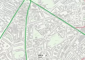 Langton Road Gallery: Lambeth SW9 6 Map