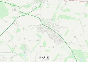 Harrogate Road Gallery: Leeds LS16 9 Map