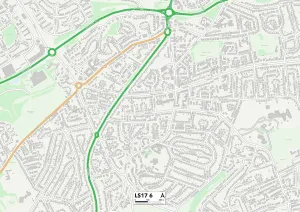 Harrogate Road Gallery: Leeds LS17 6 Map