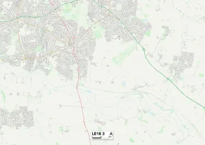 Spa Lane Gallery: Leicester LE18 3 Map