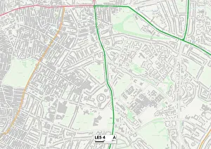 Leicester LE5 4 Print Map Postcode Sector