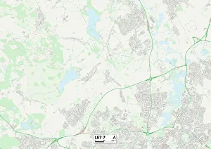 Woodfield Road Gallery: Leicester LE7 7 Map