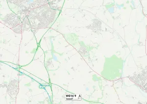 Hazel Grove Gallery: Lichfield WS14 9 Map