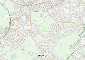 Derwent Road Gallery: Merton SW20 9 Map