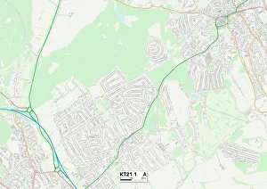 Hatfield Road Gallery: Mole Valley KT21 1 Map