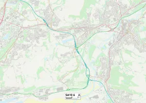 Hill View Gallery: Neath Port Talbot SA10 6 Map