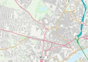 Sunderland Street Gallery: Newcastle NE1 4 Map