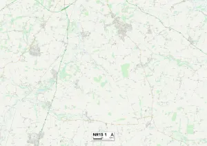 Greenways Gallery: Norfolk NR15 1 Map