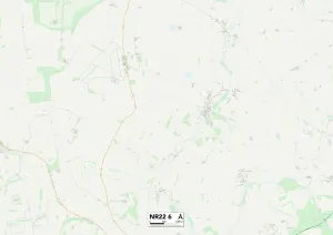 Green Way Gallery: Norfolk NR22 6 Map