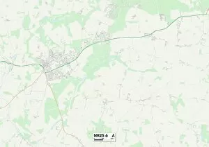 Greenways Gallery: Norfolk NR25 6 Map