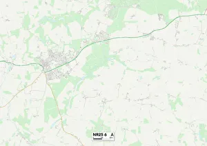 Woodfield Road Gallery: Norfolk NR25 6 Map