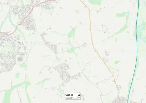 Warren Close Gallery: North East Derbyshire S45 8 Map