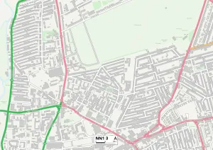 Newland Gallery: Northampton NN1 3 Map