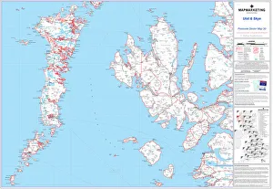 Postcode Sector Map Print of Uist and Skye
