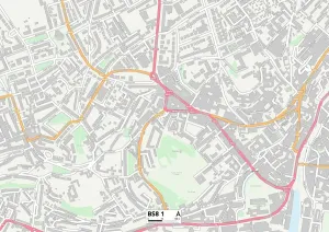 BS - Bristol Prints: Bristol BS8 1 Postcode Sector Print Map