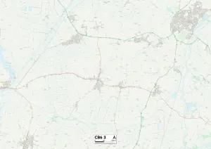 Ely CB6 3 Postcode Sector Print Map