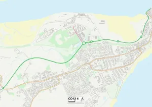 Tendring CO12 4 Postcode Sector Print Map