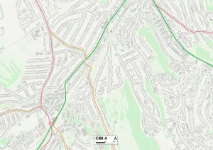 Croydon CR8 4 Postcode Sector Print Map