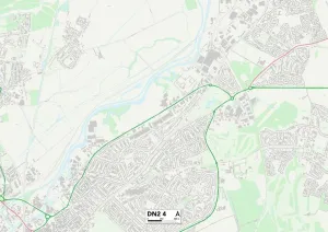 Doncaster DN2 4 Postcode Sector Print Map
